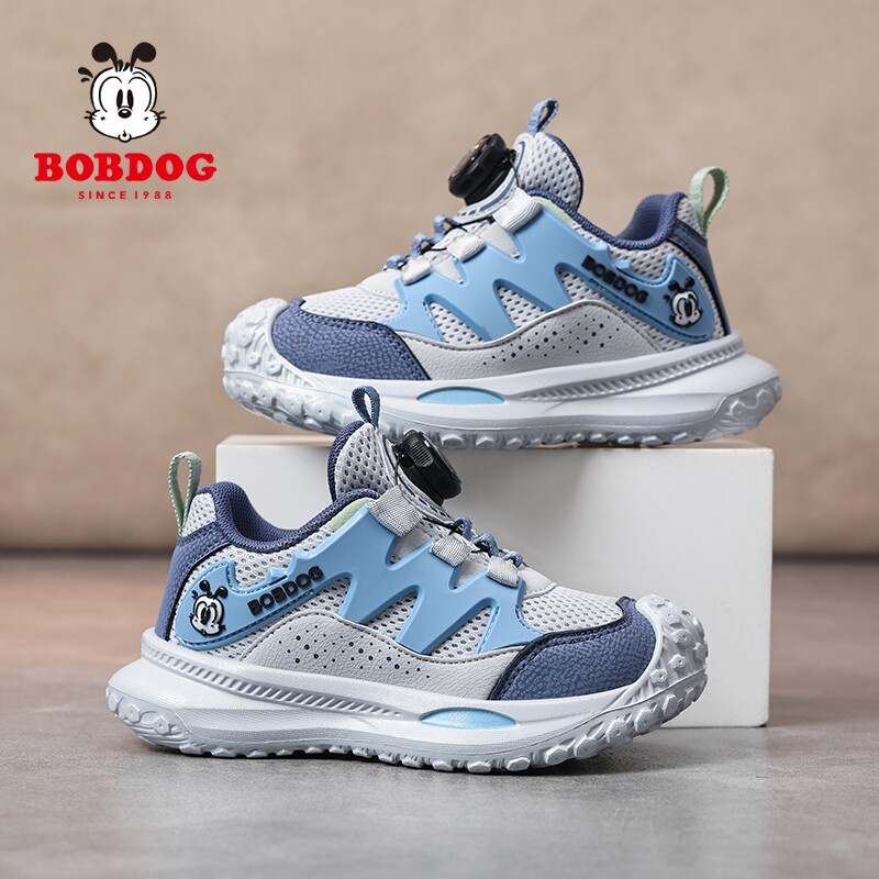 巴布豆童鞋男童鞋子2026春秋新款网面透气儿童运动鞋男孩跑步鞋潮