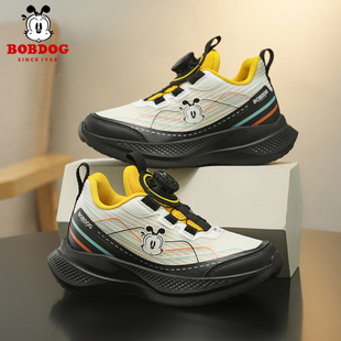 巴布豆童鞋男童运动鞋2026春秋新款中大童网面透气儿童轻便跑步鞋