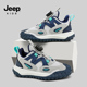JEEP吉普童鞋 子 皮面防水儿童旋转扣跑步鞋 男童运动鞋 2025春秋新款