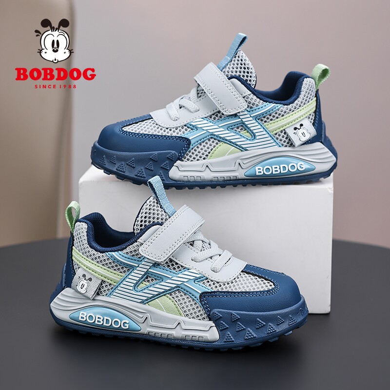巴布豆童鞋男童单网鞋2026夏季新款网面透气儿童运动鞋男孩休闲鞋