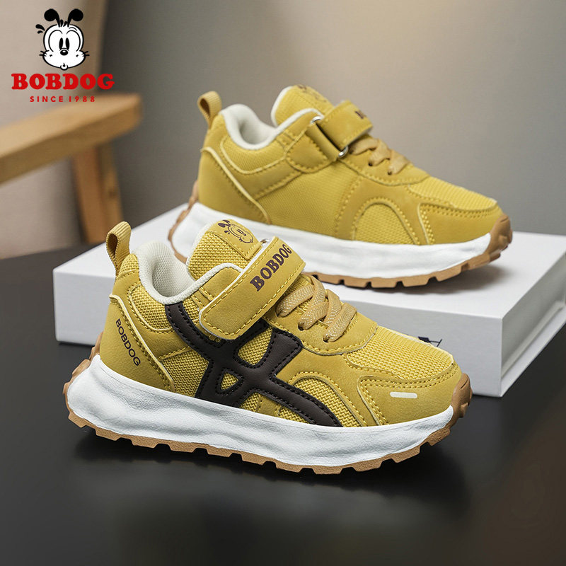巴布豆童鞋儿童运动鞋2025春秋新款男童网面透气阿甘鞋女童潮鞋子