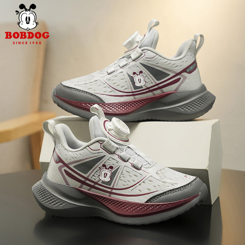 巴布豆童鞋男童运动鞋2026春秋新款中大童网面透气儿童轻便跑步鞋