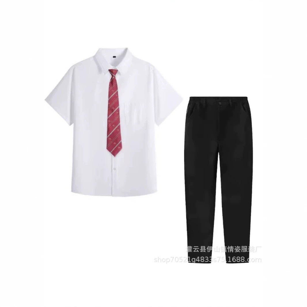 男女学生白衬衫班服毕业季拍照诗歌朗诵衬衫百褶裙西裤表演服套装