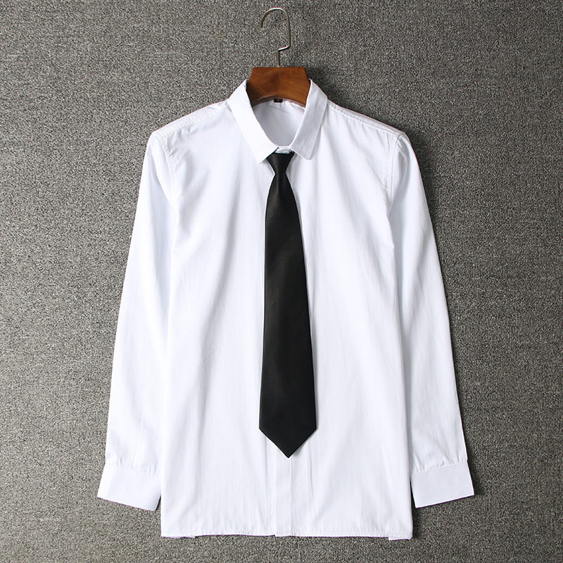 DK制服长袖白衬衣男学院风高初中大学生大码校服毕业季拍照演出服