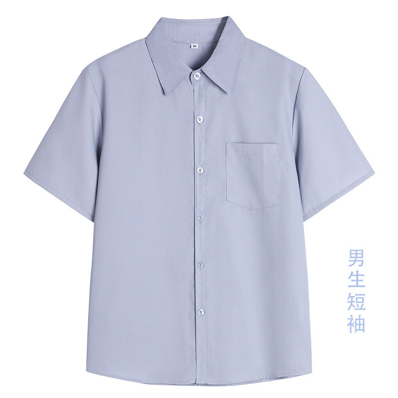 JK制服衬衣男生学院风衬衫 高初中学生校服 青少年毕业班服演出服图片