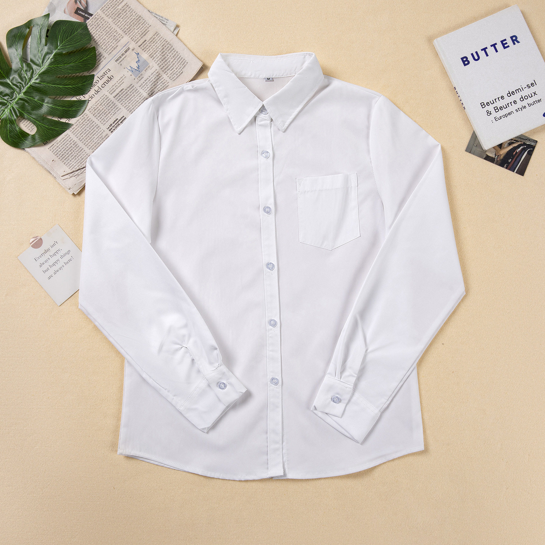 jk制服少女白衬衫基础学院风校服初高中学生衬衣休闲毕业拍照班服
