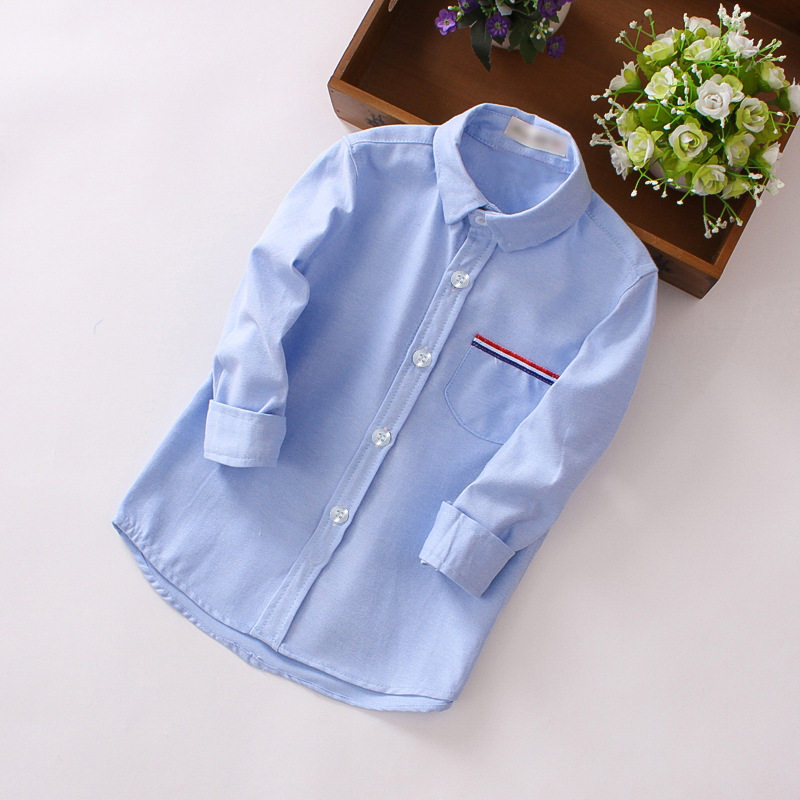 儿童蓝衬衫3-8岁男宝宝长袖衬衣小学生中小童上衣红蓝杠-粉色寸衣,童装/婴儿装/亲子装,衬衫,淘宝优惠券,粉丝福利购,淘宝优惠卷