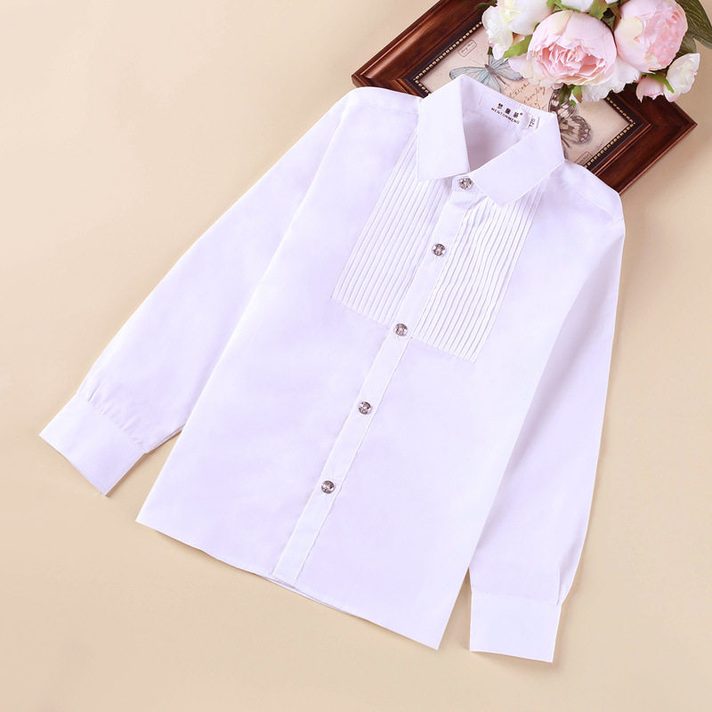 儿童白衬衣男童中大童中小学生校服钢琴服女童花童礼服合唱表演服
