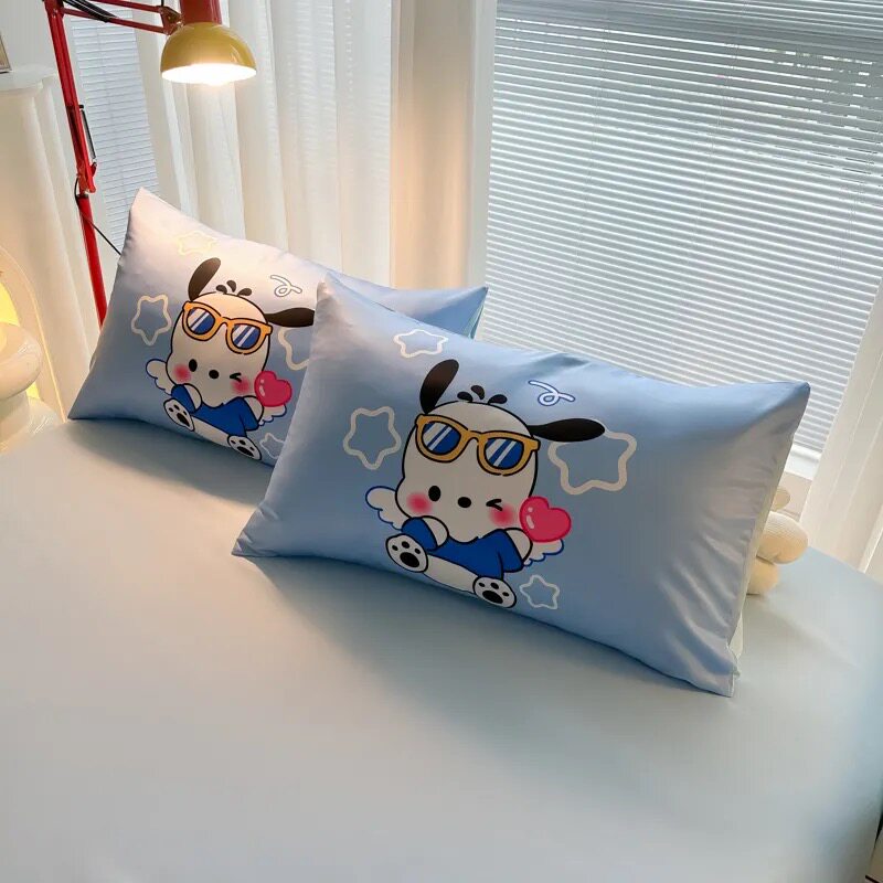 新品卡通帕恰狗可爱磨毛儿童单个枕套48X74学生枕头罩不褪色枕袋