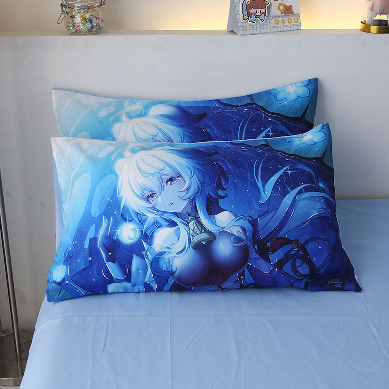 二次元卡通动漫原神甘雨印图枕套
