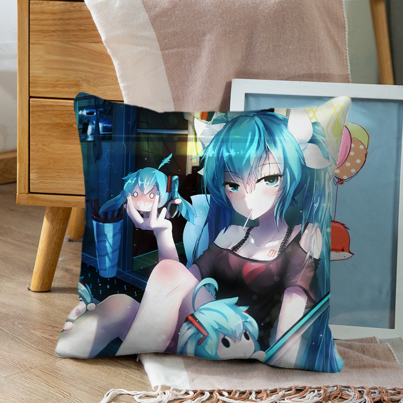 卡通动漫初音学生宿舍方形抱枕