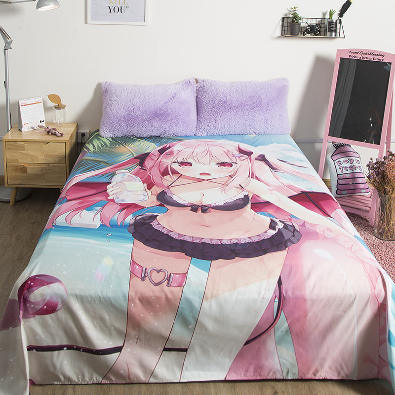 定做二次元动漫性感美女印图被单