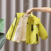 2026儿童加绒棉服男女童连帽派克外套冬季 加厚保暖棉衣洋气