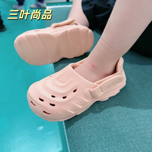 adidas大童套入洞洞鞋夏季耐磨
