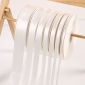 0.6 4cm丝白丝带本白色玫瑰花手工细绸带婚庆礼品包装 宽缎带发饰