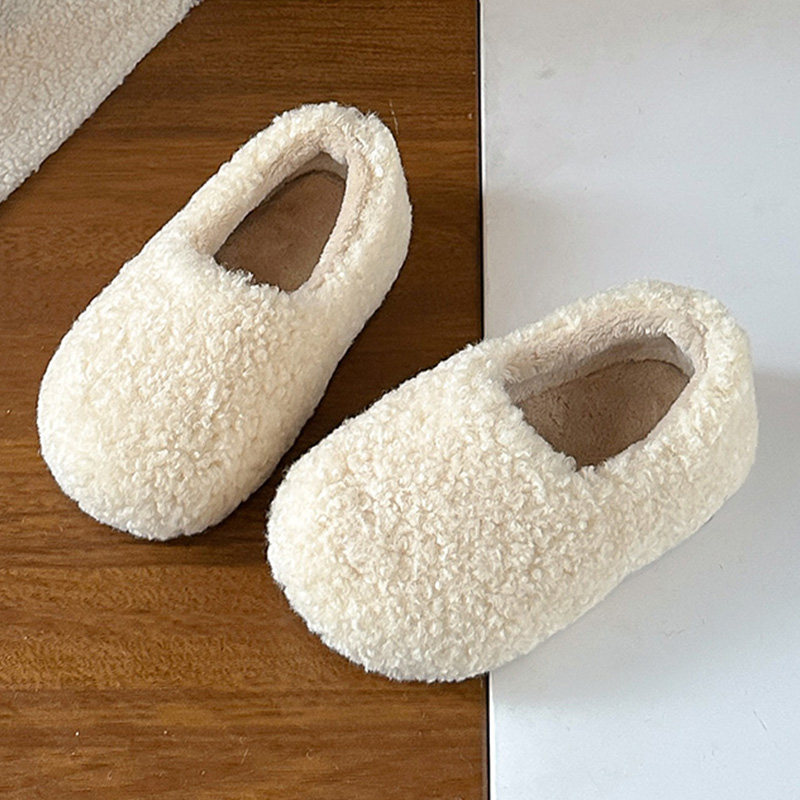 女童拖鞋2026冬季新款儿童羊羔毛加厚保暖毛毛鞋居家外穿包跟棉鞋