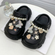 夏季 软底室内洞洞鞋 新款 饰品防滑珍珠沙滩鞋 儿童装 女童外穿拖鞋