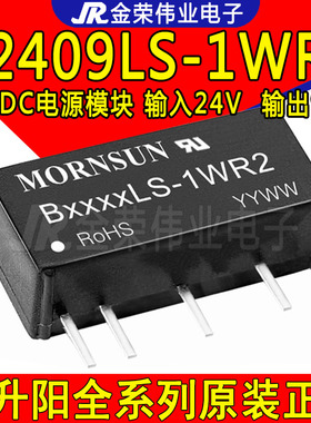 B2409LS-1WR2 金升阳 DC-DC 电源模块 24V输入 9V 隔离非稳压输出