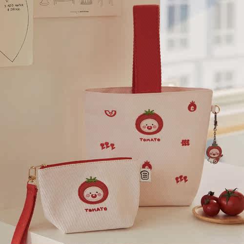 日韩ins可爱卡通上班通勤手提饭盒包大容量时尚百搭外出手拎包女