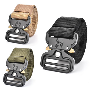 尼龙腰带户外眼镜蛇裤腰带男士工装裤合金帆布战术腰带