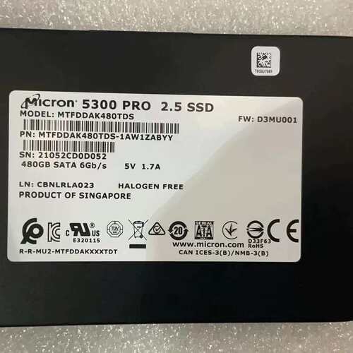 议价机Micron美光 5300PRO 480G SATA可维修