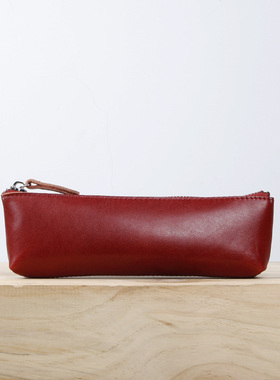 复古真皮笔袋 纯手工牛皮画画刻刀袋 刀具袋 小工具袋pencil case