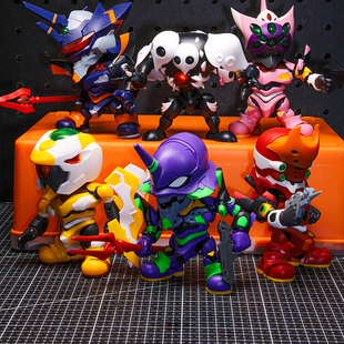 圣斯基EVA新世纪福音战士超可动拼装盲盒初号机桌面摆件男生礼物