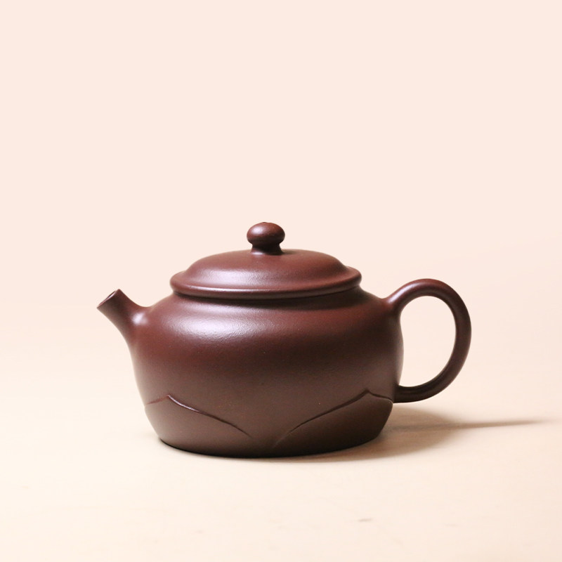 宜兴紫砂壶纯全手工功夫茶具原矿底槽清茶壶收藏泡茶精品佛莲壶
