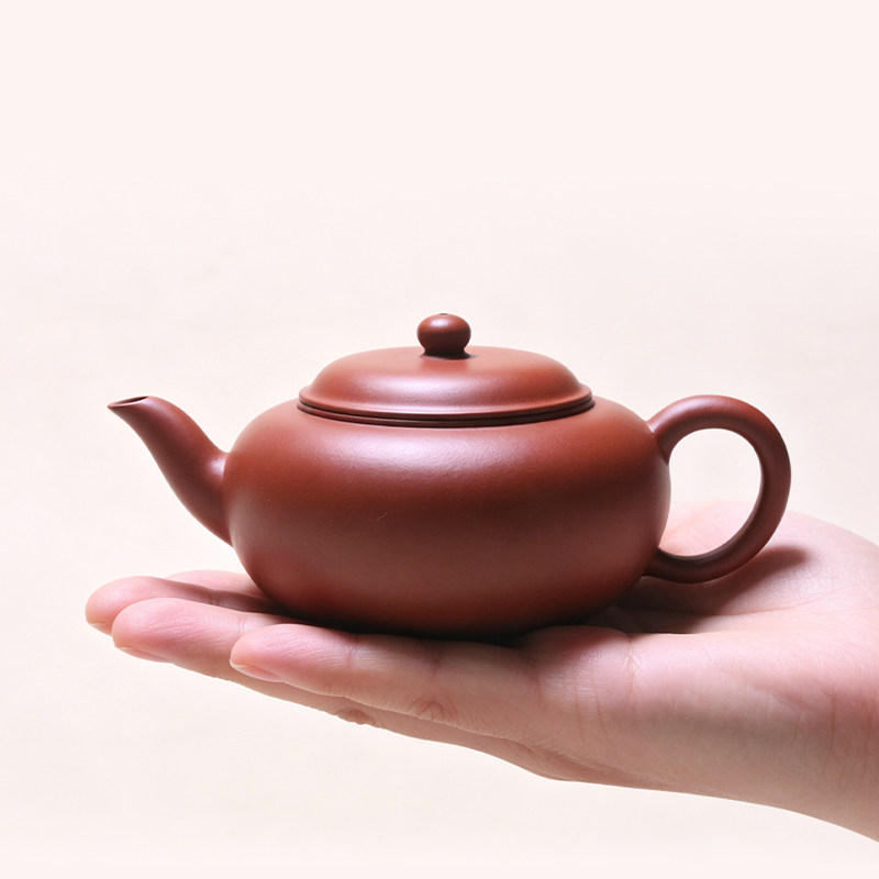宜兴80回流紫砂壶纯全手工功夫茶具原矿老朱泥茶壶泡茶高端扁梨壶