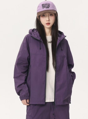 夏季户外运动冲锋衣防晒服男女薄款凉感防紫外线速干防晒连帽外套