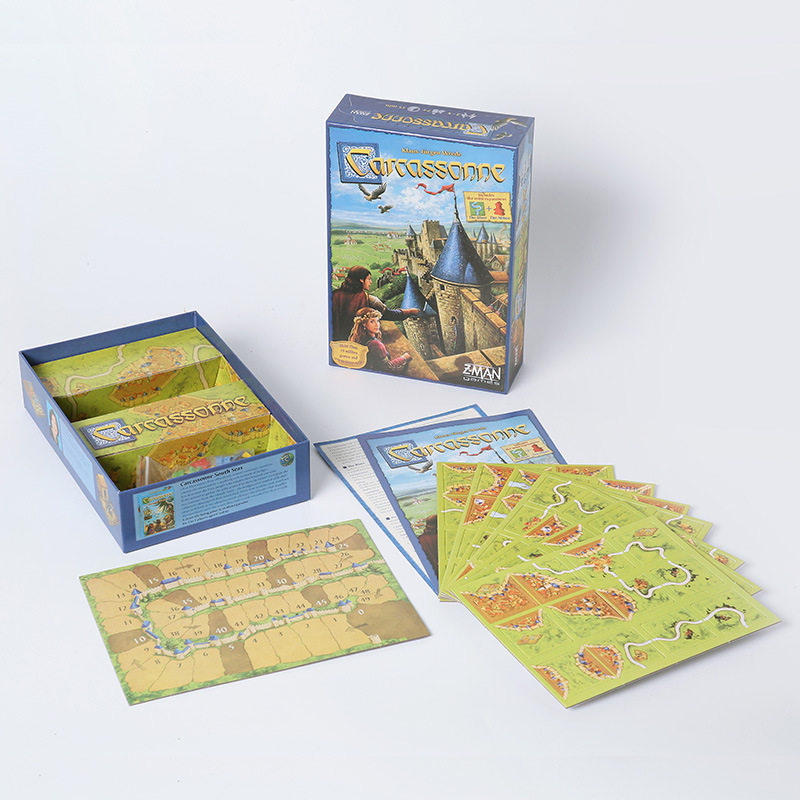 卡卡颂carcassonne board game 桌游 英文版卡尔卡松聚会卡牌游戏