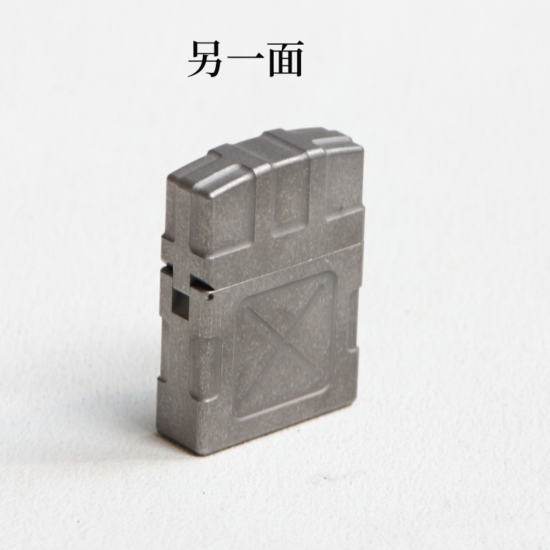 钛合金煤油打火机数控CNC石洗沧桑军迷EDC煤油防风火机盔甲雕刻男