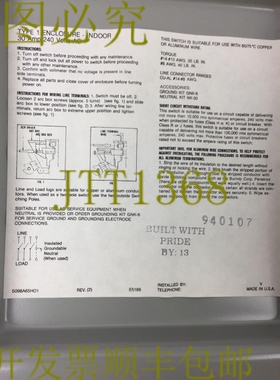 原装供应CHALLENR HD321NFC 重型安全开关 30 安培 240 伏交流电