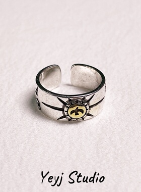 小众设计复古飞鹰图腾戒指男生简约个性嘻哈潮流高级感情侣戒指