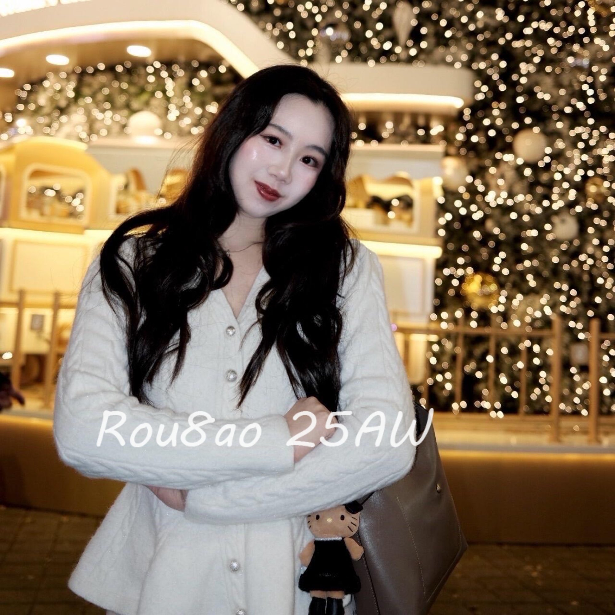 Rou8ao微胖大码女装法式掐腰毛衣纯欲风正肩收腰显瘦荷叶边毛衣,女装/女士精品,大码内搭,淘宝优惠券,粉丝福利购,淘宝优惠卷