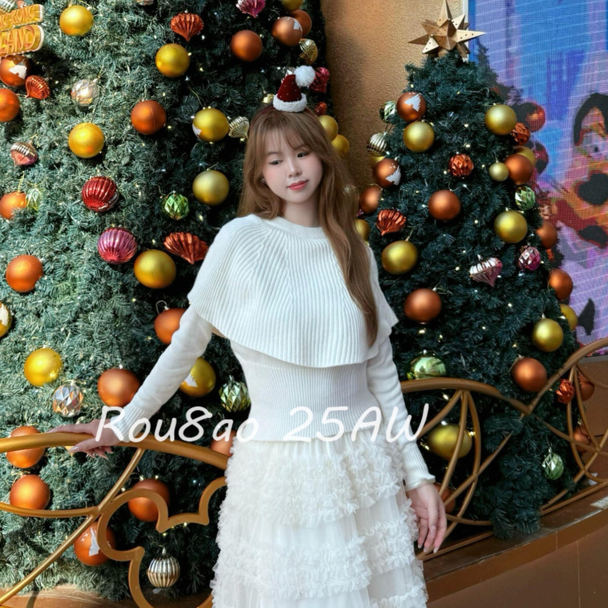 Rou8ao微胖大码女装秋冬胖mm韩系氛围感披肩假两件减龄显瘦毛衣,女装/女士精品,大码内搭,淘宝优惠券,粉丝福利购,淘宝优惠卷