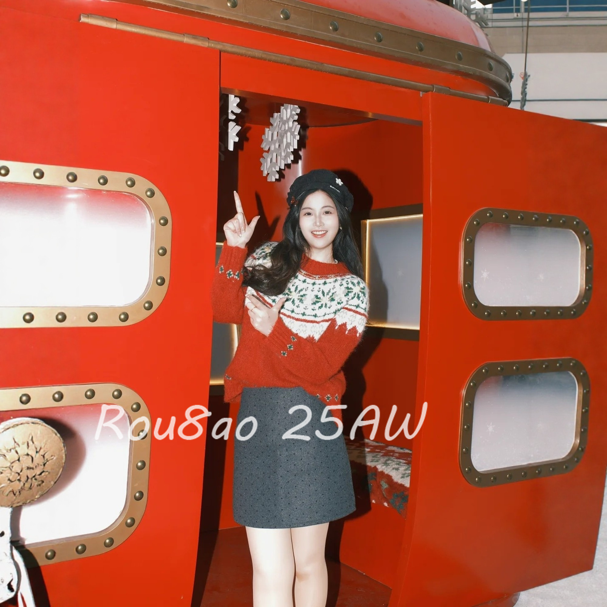 Rou8ao微胖大码女装费尔岛毛衣半身裙两件套女2026春款套装氛围感,女装/女士精品,大码套装,淘宝优惠券,粉丝福利购,淘宝优惠卷