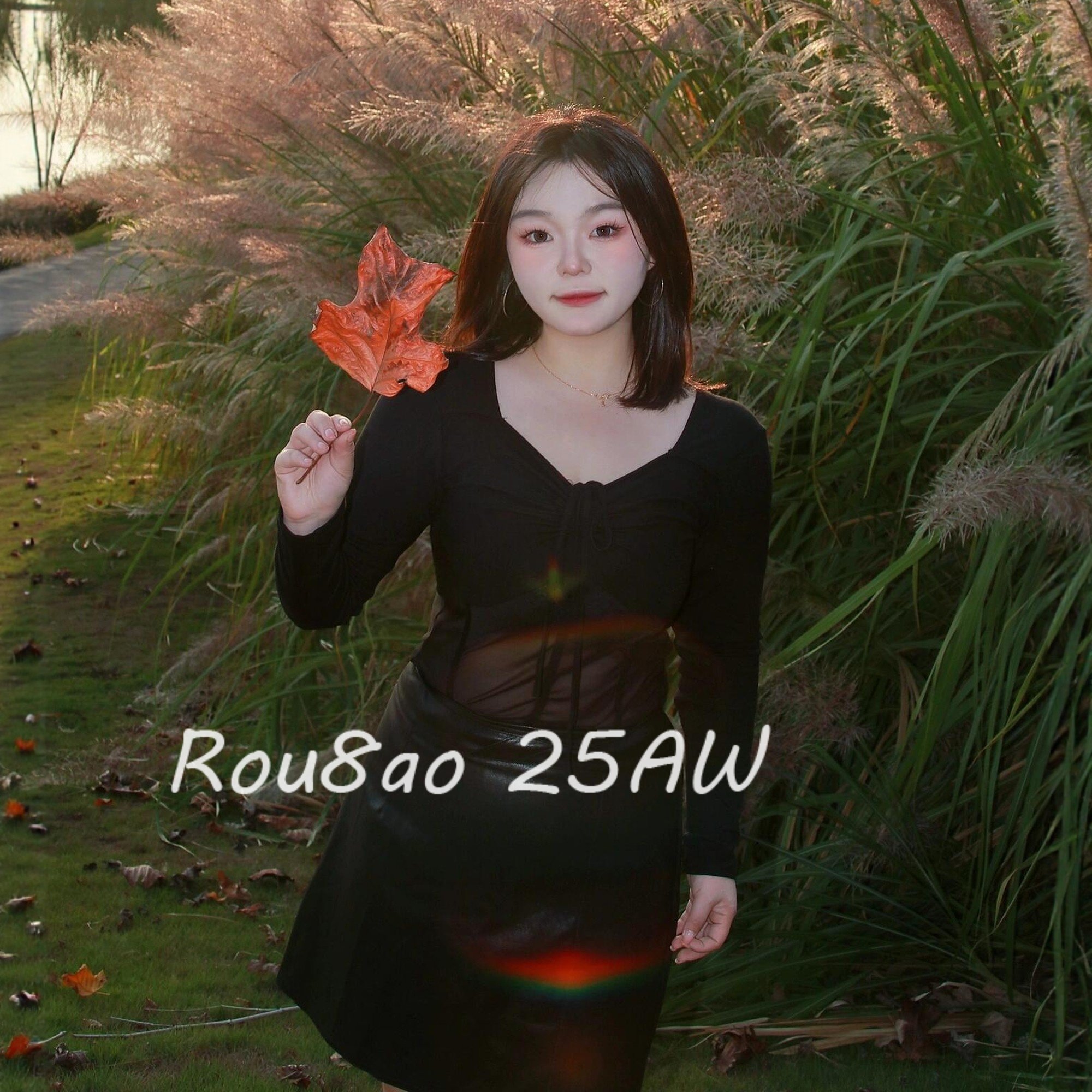 Rou8ao微胖大码女装网纱拼接纯欲风上衣性感黑色pu皮半身裙两件套,女装/女士精品,大码套装,淘宝优惠券,粉丝福利购,淘宝优惠卷