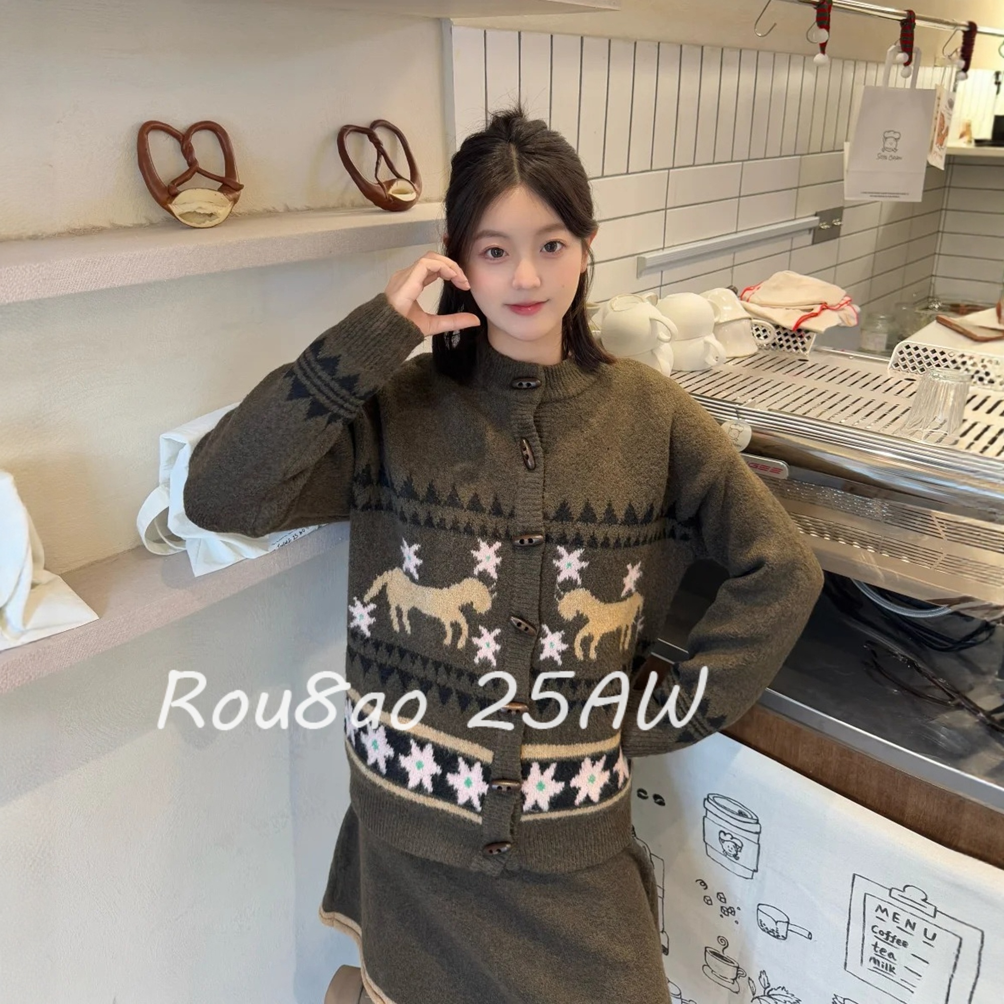 复古圣诞氛围费尔岛毛衣套装