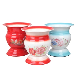 老式搪瓷成人尿壶老人尿桶老人尿盆加厚老式痰桶家用孕妇高脚痰盂