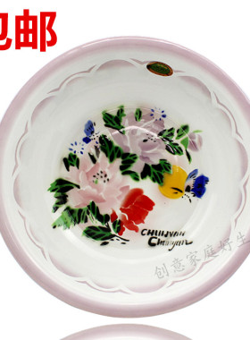 包邮华科加厚双料搪瓷盆 搪瓷脸盆 洗菜盆 搪瓷盆红紫篮粉白36CM