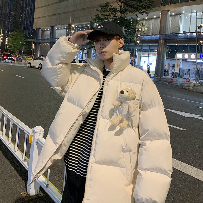 MY2026情侣棉衣网红小熊玩偶冬装外套男,男装棉衣,星座507