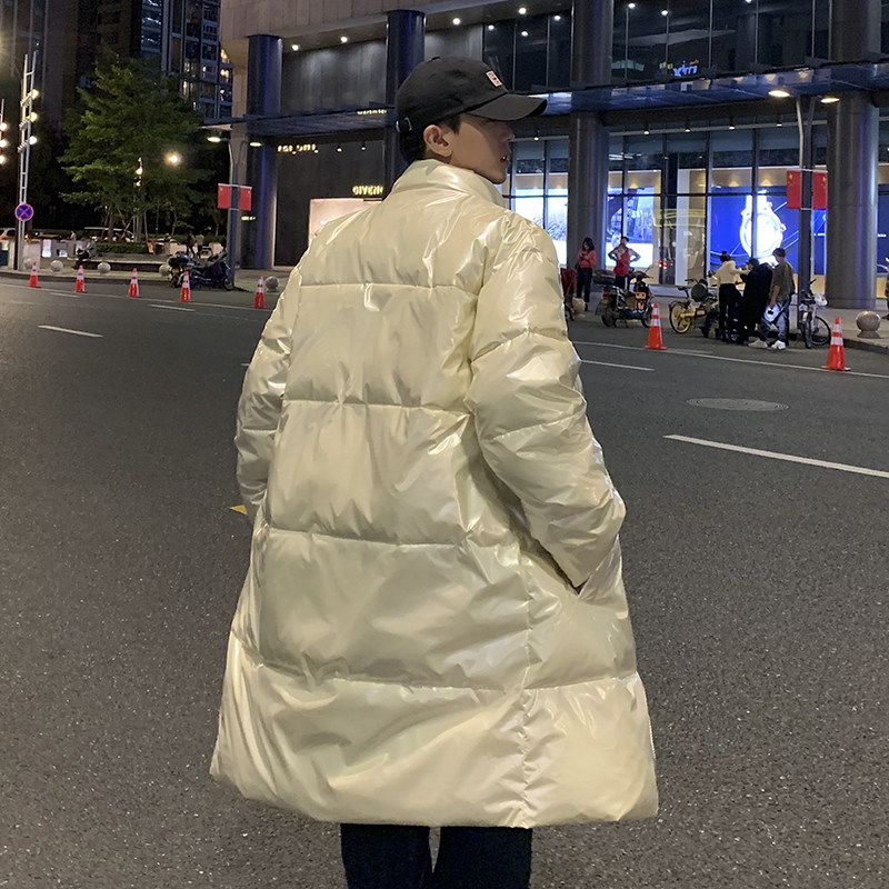 518中长款棉衣男亮面镭射港风加厚冬装棉袄男M2023P145控168,男装棉衣,星座507