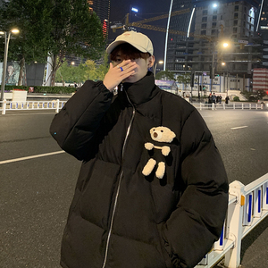 MY2026情侣棉衣网红小熊玩偶冬装外套男图片