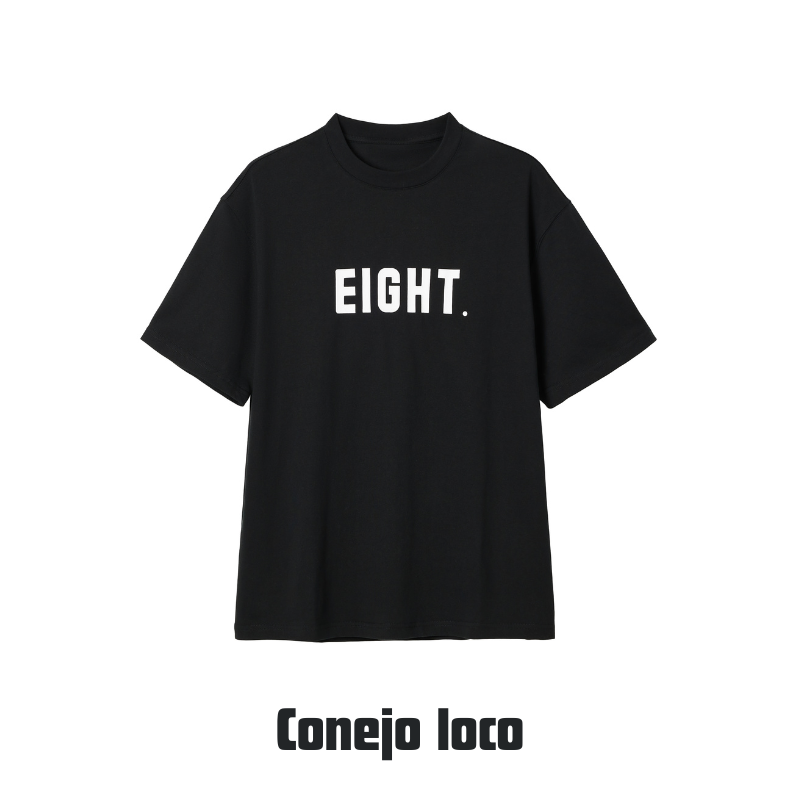 Conejoloco|纯棉重磅休闲T恤春夏男士男女同款潮流宽松圆领印花