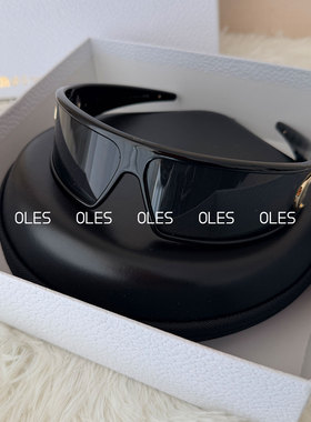 【OLES】2026新款黑色发箍墨镜女防风面罩式遮阳百搭骑行护目眼镜