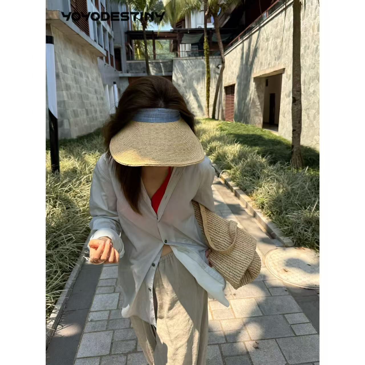 空顶帽女防晒帽遮阳帽简约