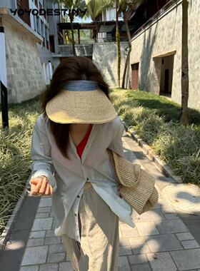 空顶帽女防晒帽遮阳帽简约