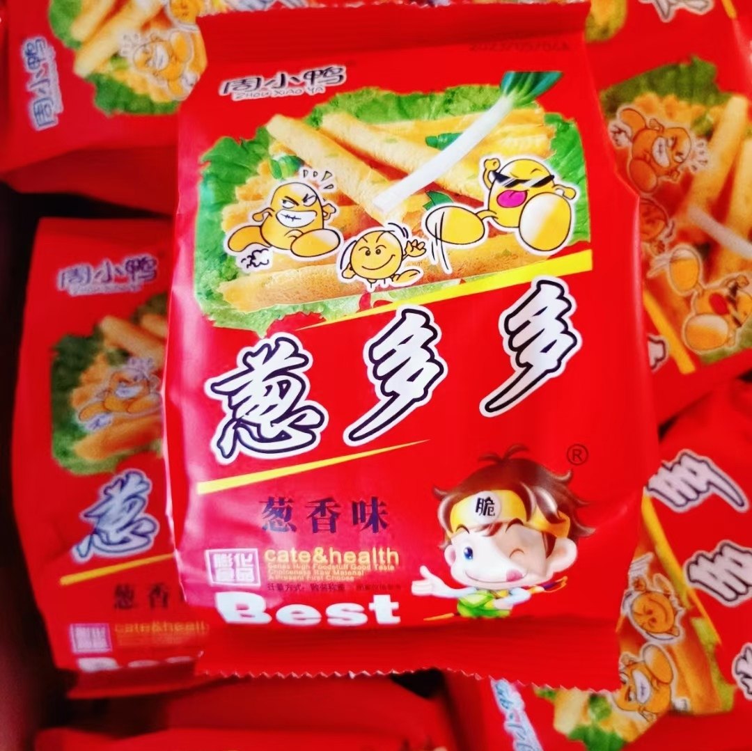 周小鸭葱多多膨化独立小包薯片薯条怀旧宿舍网红办公室休闲零食