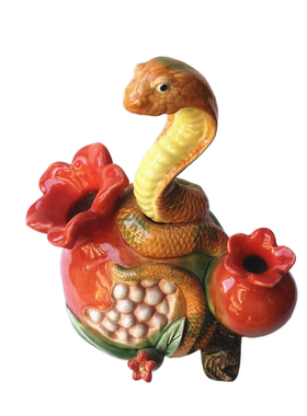 公仔动物生肖蛇百子千孙家居装饰